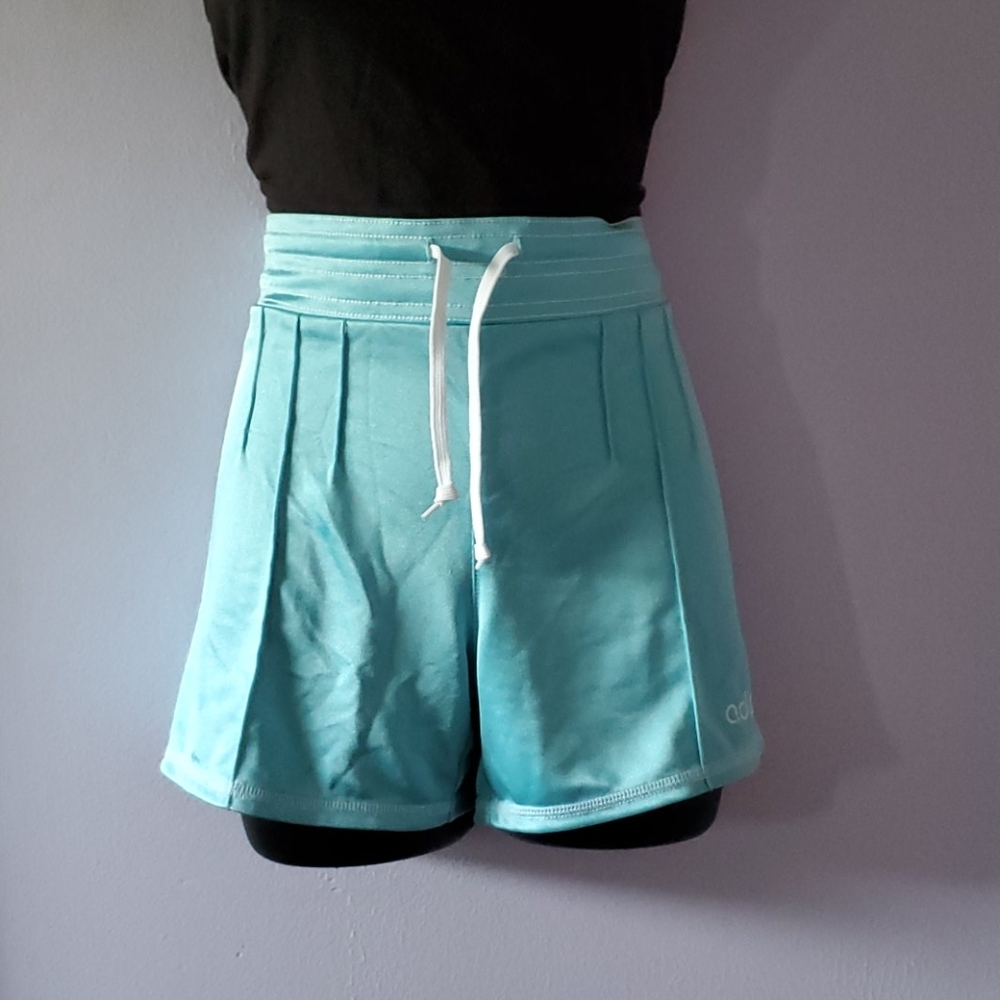 Adidas blue shimmery shorts